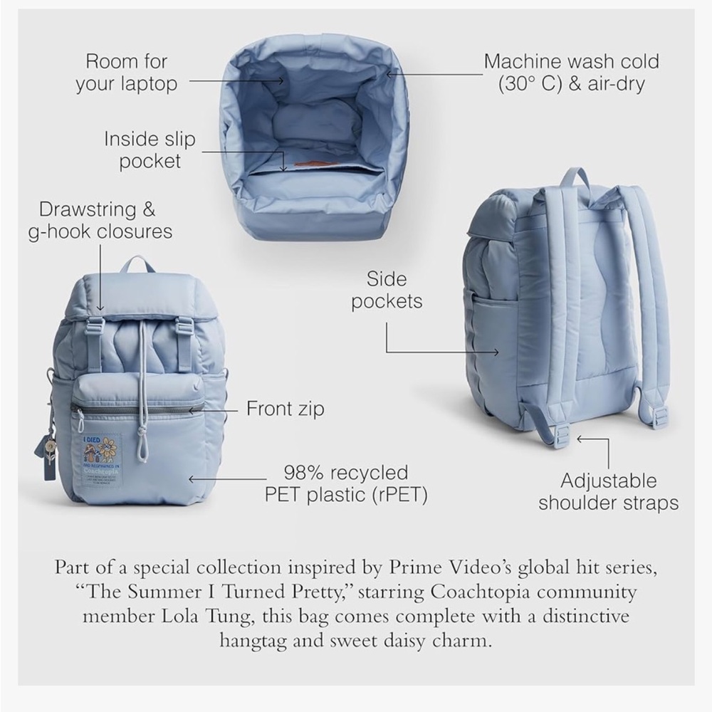 Coach Sitp Loop Backpack - Picture 2 of 8